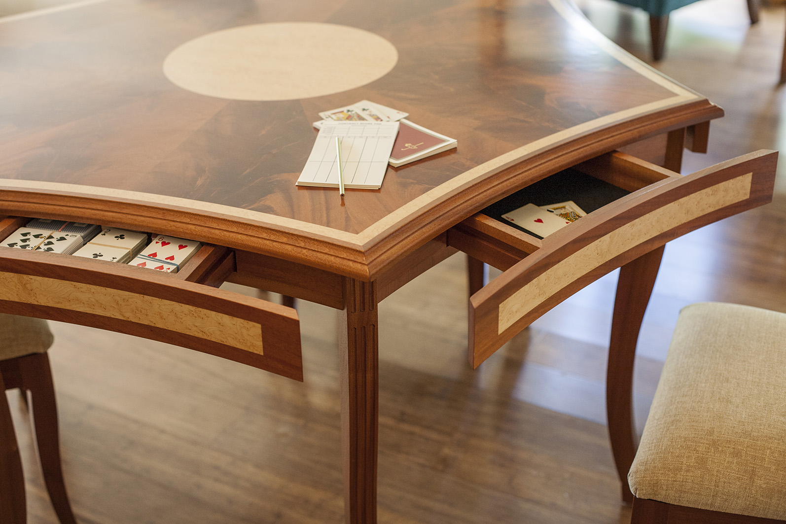 card table as kitchen table